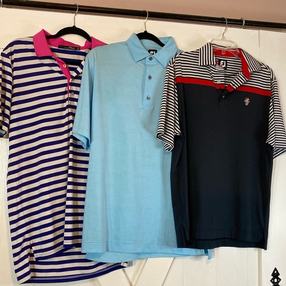 FootJoy Men's Polo Shirts - Striped and Solid - Picture 1 of 16